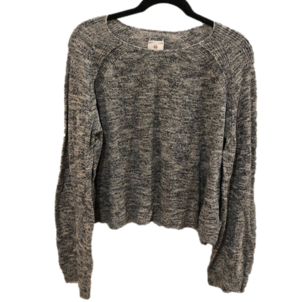 ADRIANO Goldschmied linen blend long sleeve top. Size L.